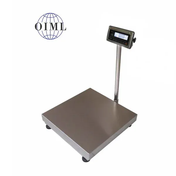 LESAK 1T6060NNRWS/DR, 15;30kg/5;10g, 600x600mm (Můstková nerezová voděodolná váha s dvojím rozsahem a nerezovým vážním indikátorem RWS)
