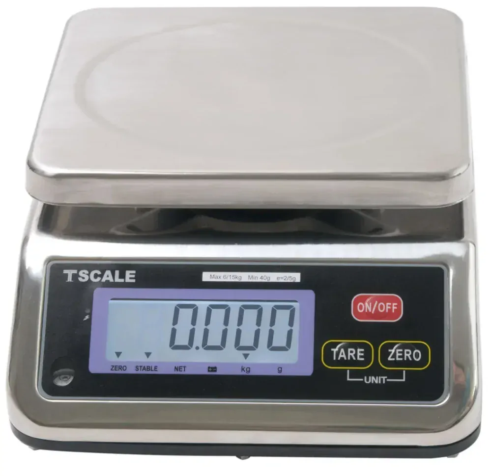 TSCALE S29B, 3;6kg/1;2g, 190x230mm (Gastro váha v krytí IP-67 určená do kuchyní, výroben a skladů)