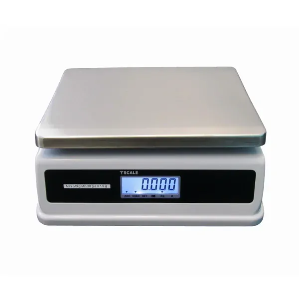 TSCALE SW, 6;15kg/2;5g, 200x260mm (Gastro váha se dvěma displeji v krytí IP-65 určená do kuchyní, výroben a skladů)