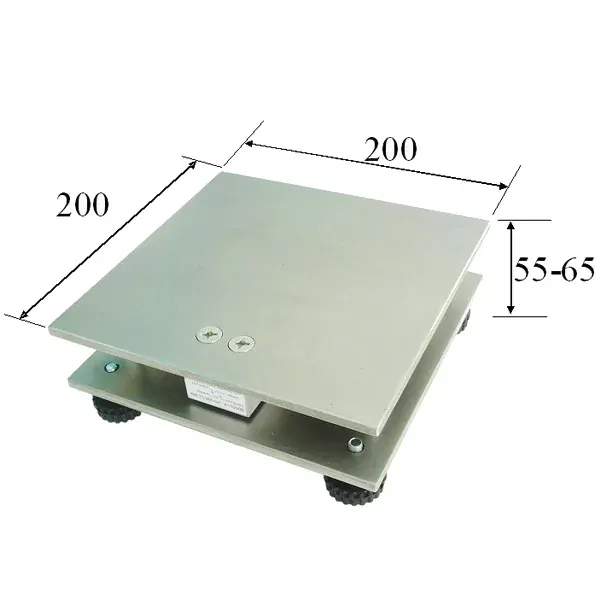 LESAK 1T2020NN, 6kg, 200x200mm, nerez (Vážní můstek v nerezovém provedení bez vážního indikátoru)