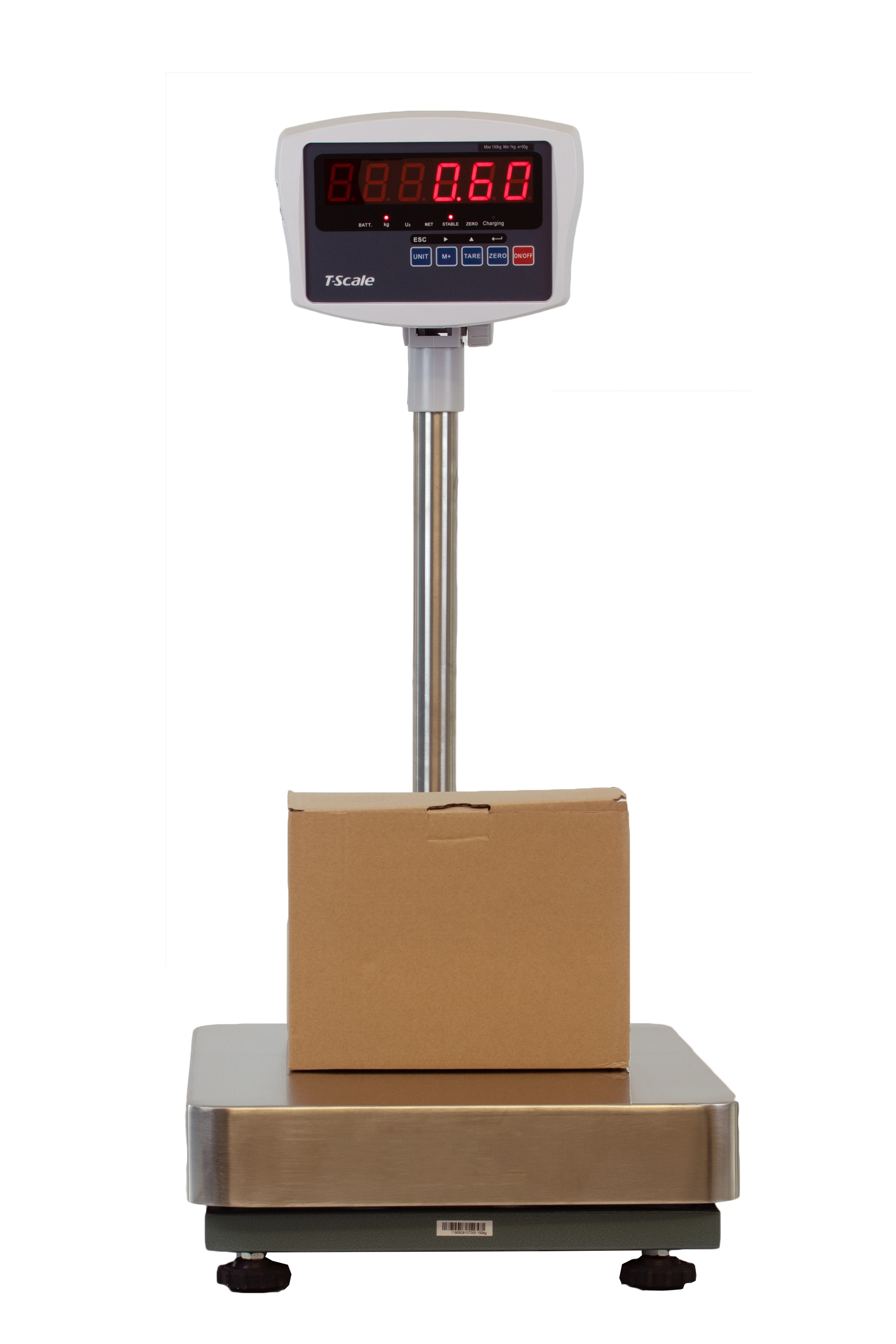 TSCALE ELW-PB4050, 150kg/50g, 400x500mm  (Certifikovaná podlahová váha pro obchodní vážení)