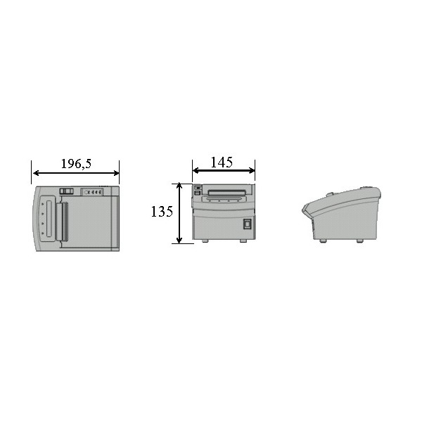 ACLAS PP71H3, RS232 a USB, pokladní tiskárna (Pokladní termotiskárna s rychlostí tisku 250mm/s)