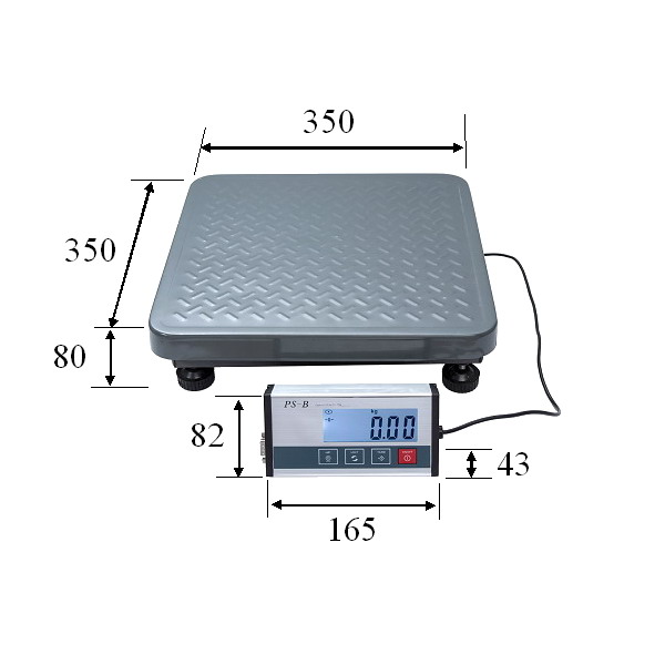 LESAK PS-B, 60kg/20g, 350x350mm (Balíková váha pro vážení nejen balíků ale i jiná kontrolní vážení)