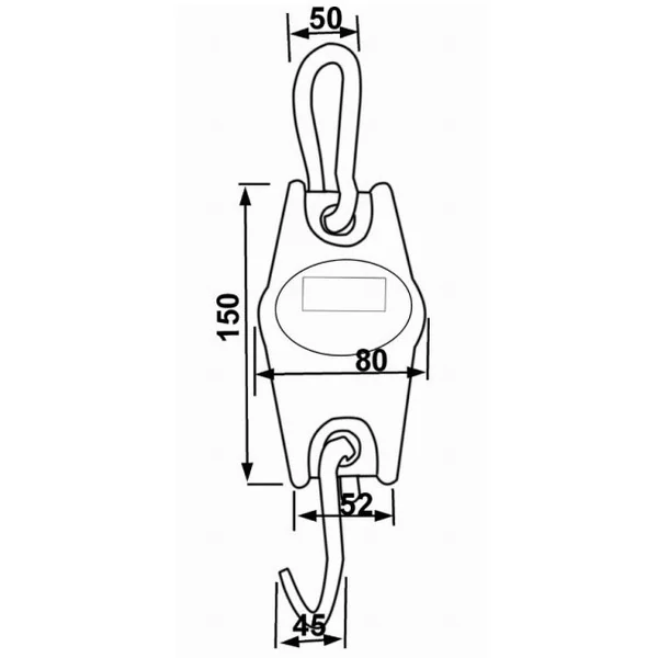 TSCALE CR, 100kg/50g (Závěsná váha na baterie)