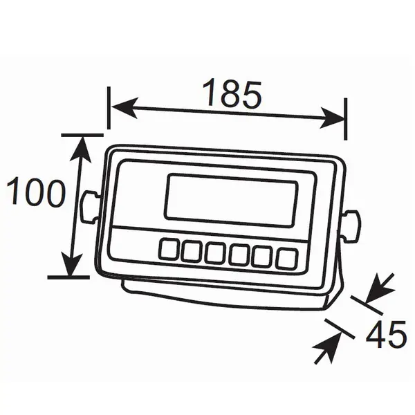 TSCALE RWP, IP-54, plast, LCD (Vážní indikátor pro obchodní vážení)
