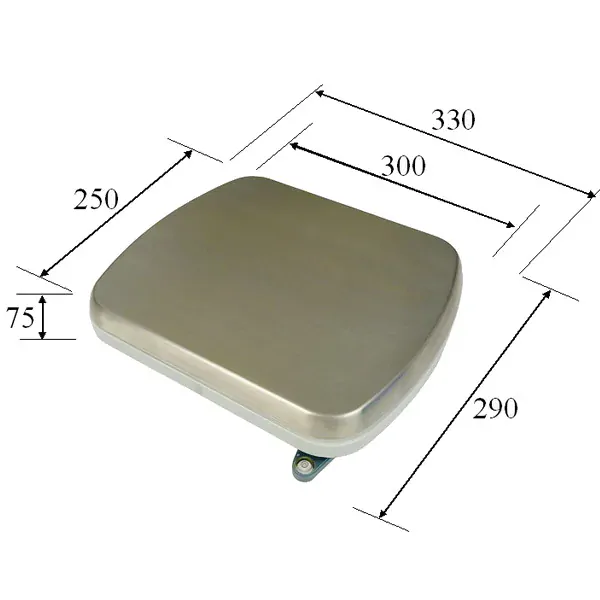 LESAK 1T2530PN, 30kg, 250x300mm, plast/nerez (Vážní můstek v plastovém provedení s nerezovým plechem bez vážního indikátoru)