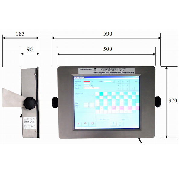 LESAK POSINOX 17, voděodolný, nerez, LCD (Průmyslový počítač s dotykovým monitorem 17", odolný proti vniknutí vody)