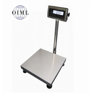 LESAK 1T5050NNRWS/DR, 150;300kg/50;100g, 500x500mm (Můstková nerezová voděodolná váha s dvojím rozsahem a nerezovým vážním indikátorem RWS)